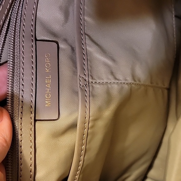 Michael Kors Large Tan Nylon Tote Gold Hardware - Picture 7 of 11